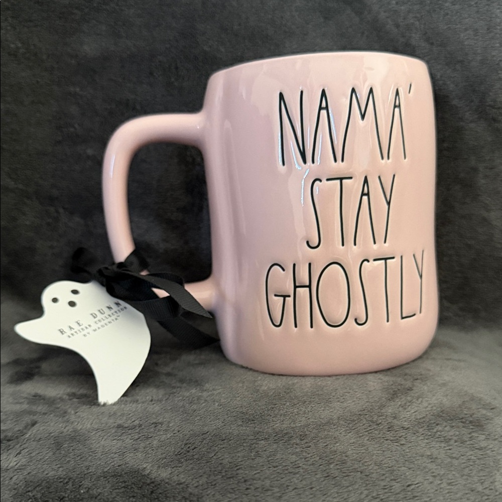 Rae Dunn Pink Nama' Stay Ghostly Mug